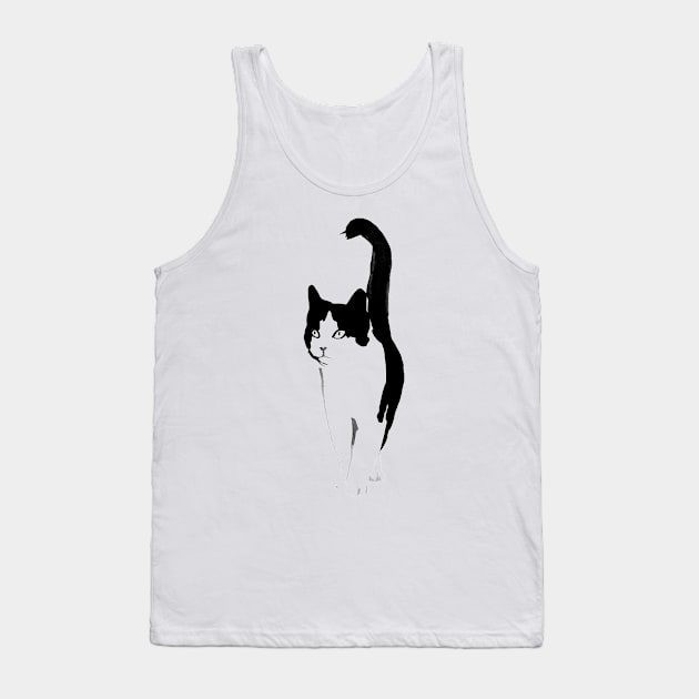 walking cat Tank Top by pechane